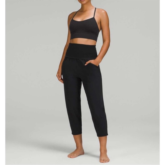 lululemon athletica Pants - BOGO! Lululemon Align Ribbed Waist Cropped Jogger Black Size 8